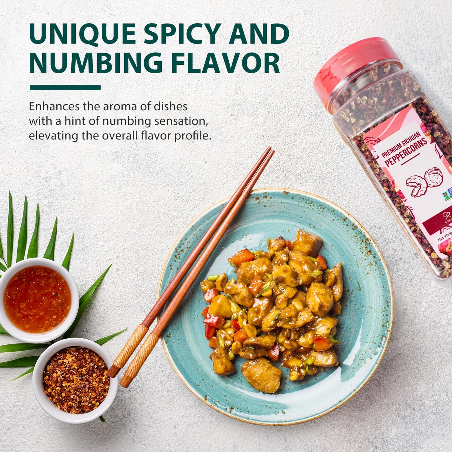 Soeos Sichuan Peppercorns, 6oz(170g), Authentic Szechuan Peppercorns, Less Seeds, Numbing and Tingle Flavor, Whole Sichuan Pepper for Mapo Tofu, Kung