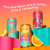 Alani Nu VARIETY PACK (CHERRY SLUSH, JUICY PEACH, ORANGE KISS), Low Calorie Energy Drinks, 100mg Caffeine, Biotin, B Vitamins, Zero Sugar, 10 Calories