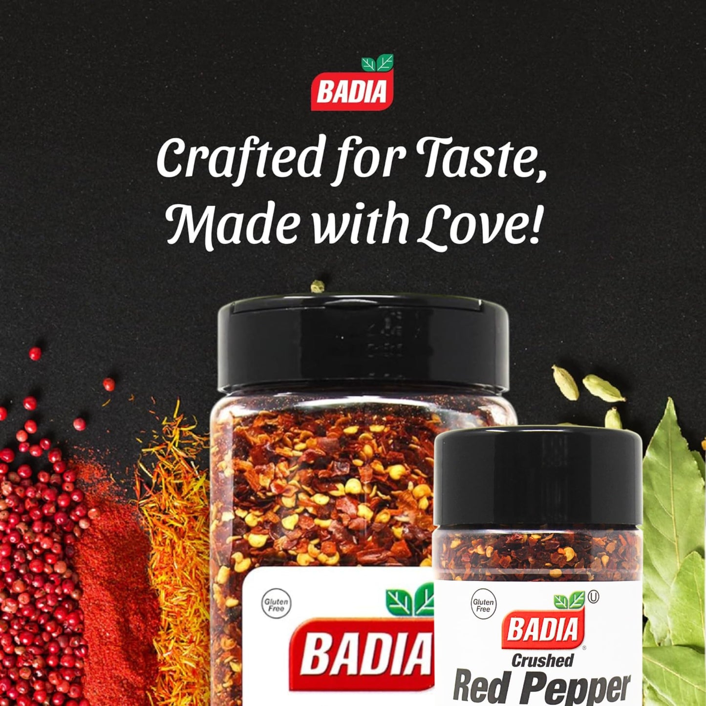 Badia Crushed Red Pepper, 4.5 oz (Pack of 12) - Dried and Crushed Red Chili Flakes for Cooking, Seasoning, and Topping