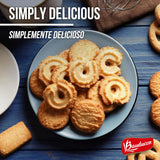 Bauducco Assorted Butter Cookies Tin, 12 oz (Pack of 1) - Traditional Danish Shortbread Style Cookies, Perfect Holiday Gift or Sweet Snack Treat - No