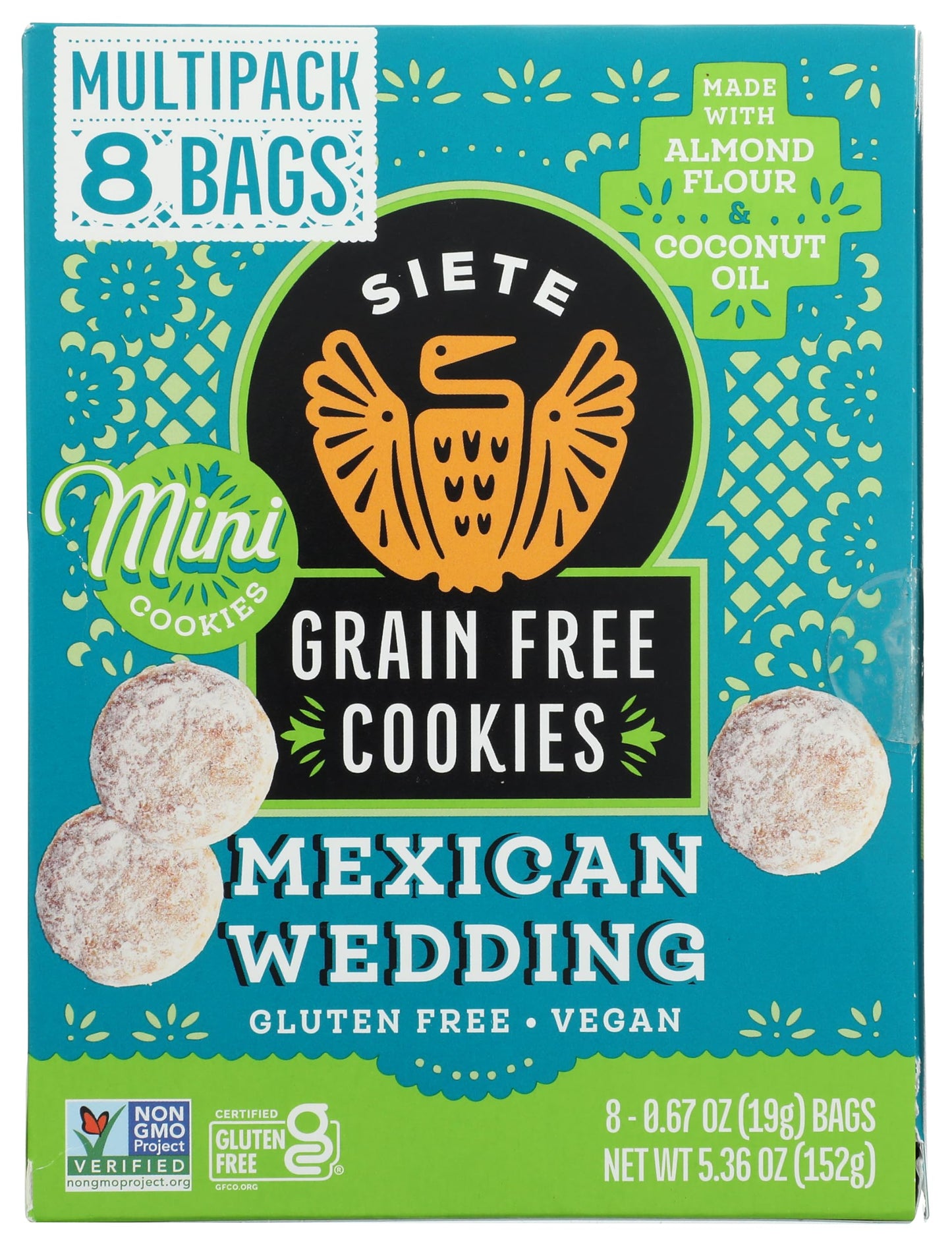 SIETE FAMILY FOODS Mini Mexican Wedding Cookies Multipack, 0.67 OZ