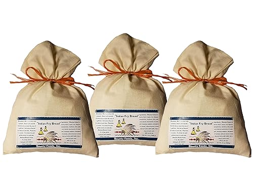 Bounty Foods Indian Fry Bread Mix 16 oz - Authentic Montana-Made Native Flatbread Blend in Western-Style Burlap Bag - Perfect for Navajo Tacos