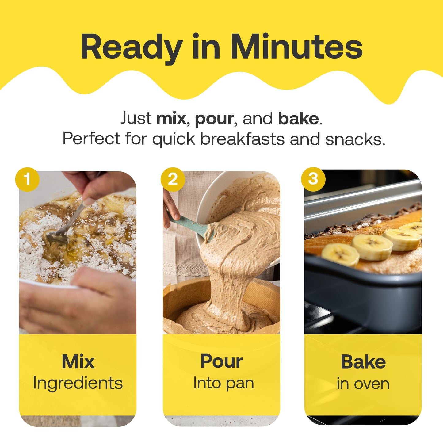 Quay Naturals Grain-Free Banana Bread & Muffin Mix, 9 oz - Almond Flour Baking Mix for Gluten Free Bread, Cake Mix & Brownie Mix, Made with Coconut Sugar, Non-GMO, Dairy-Free, Vegan-Friendly