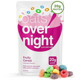 Oats Overnight Fruity Cereal - Overnight Oats with 20g Protein, High Fiber Breakfast Protein Shake - Gluten Free Oatmeal, Non GMO High Protein Oatmeal