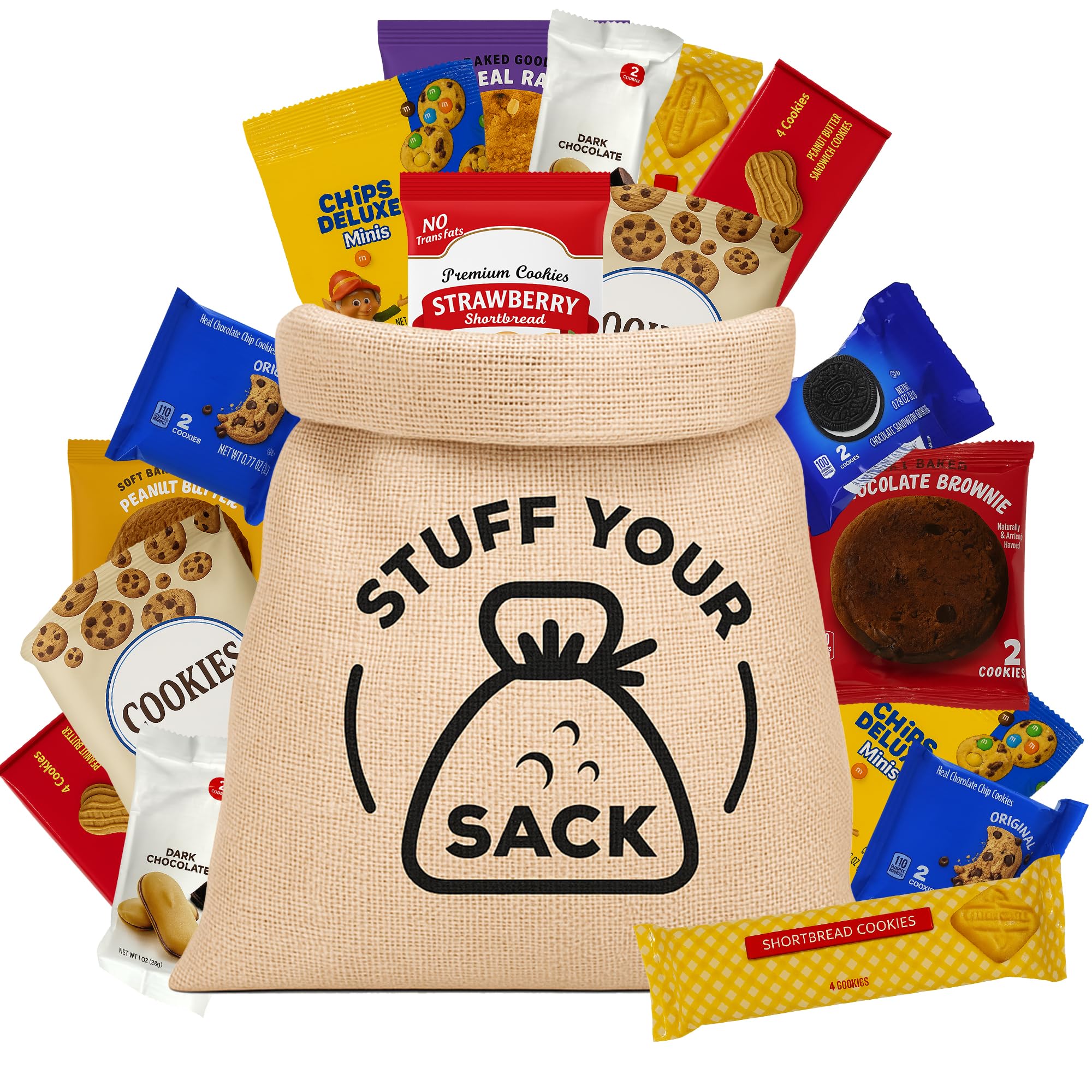 Cookies Variety Pack - 30 Assorted Cookies & Snacks Variety Pack for Adults & Kids - College Care Package - Cookies Lovers Gift - Snack Box Variety