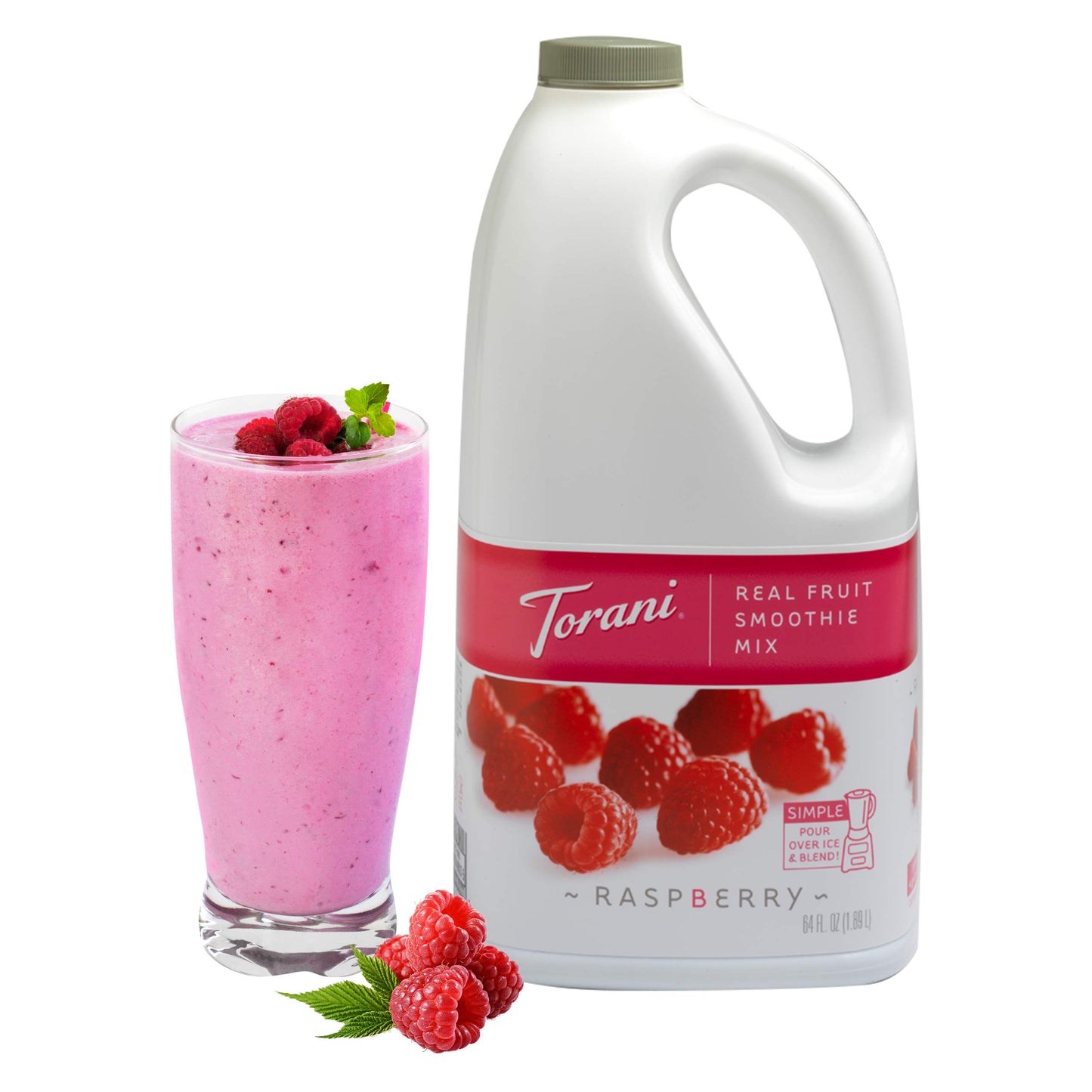 Torani Real Fruit Raspberry Smoothie Mix, 64 fl oz