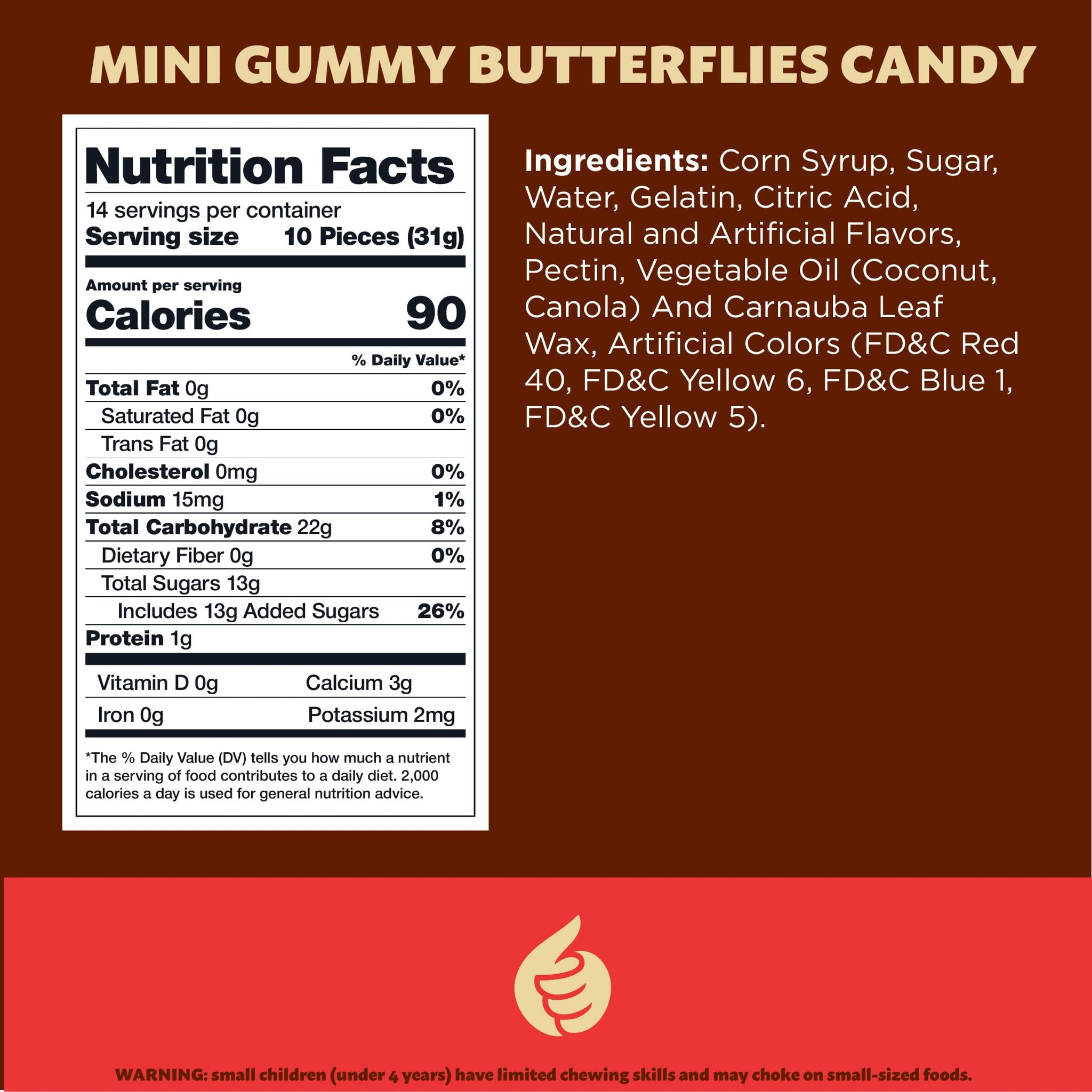Butterflies Gummy Candy | 1-Pound Pack | Assorted Fruit Flavors