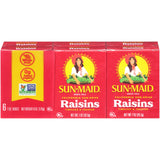 Sun-Maid Raisins Seedless, On-The-Go Snacks, 1 OZ, 6 CT, Pack of 3, (18 Total Packs)