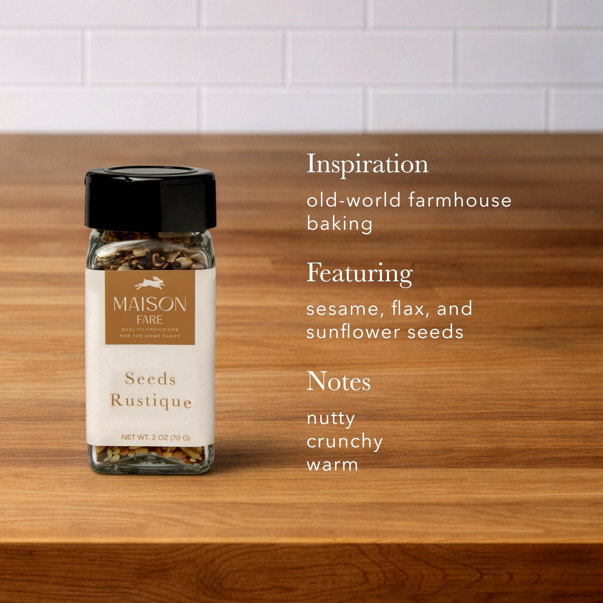Seeds Rustique Seasoning - Salt-Free Blend with Sesame, Sunflower and Flax Seeds | Perfect for Everything Bagel, Avocado Toast, Salads, Bread Dipping