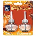 Glade PlugIns Refills Air Freshener, Scented and Essential Oils for Home and Bathroom, Golden Pumpkin & Spice, 1.34 Fl Oz, 2 Count