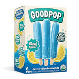 GOODPOP - 4ocean Organic Blue Lemonade Ice Pops - Fruit Juice, No Artifical Dyes or Flavors, No Added Sugar, 6 Count