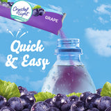 Crystal Light Grape Naturally Flavored Powdered Drink Mix with Caffeine, 120 ct Pack, 4 Boxes of 30 On-the-Go Packets