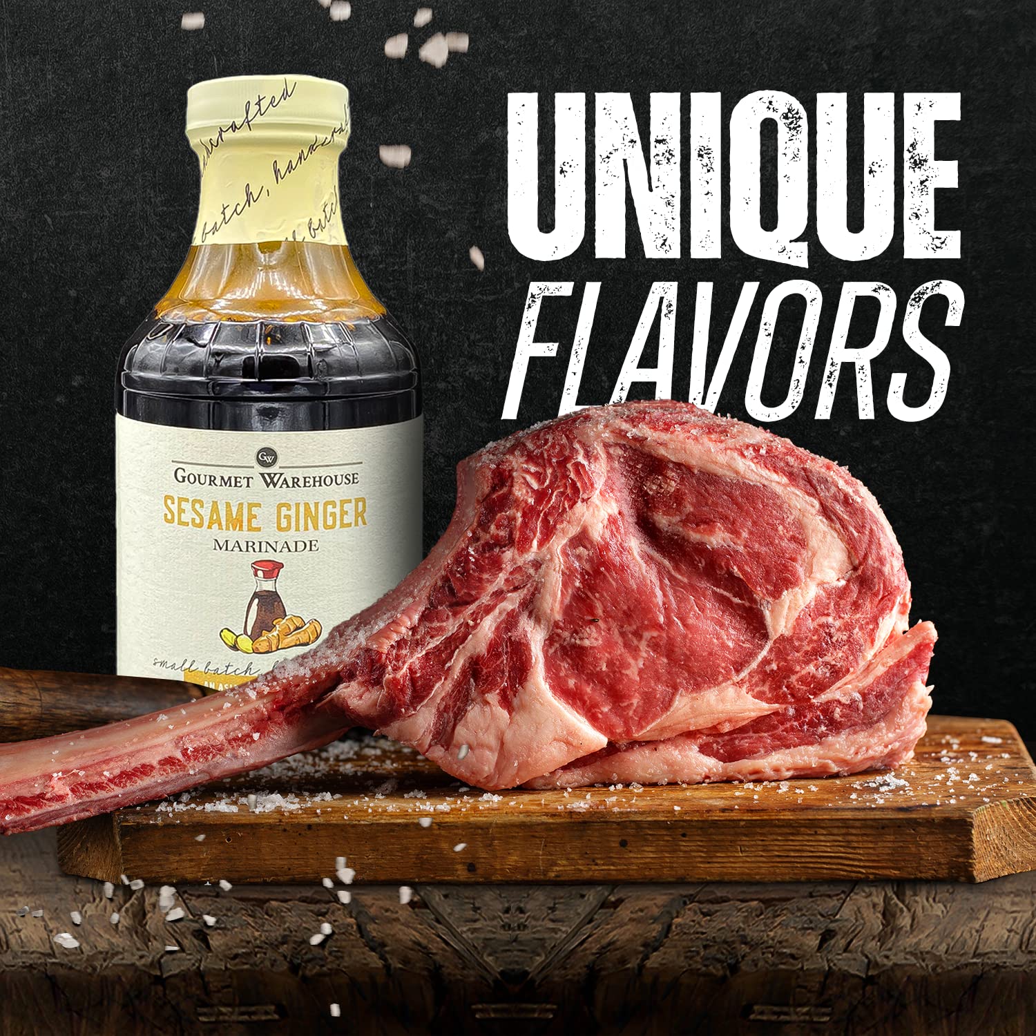 Gourmet Warehouse Small Batch Sesame Ginger Marinade Made With Natural Ingredients No HFCS 16 Oz (Pack of 1)