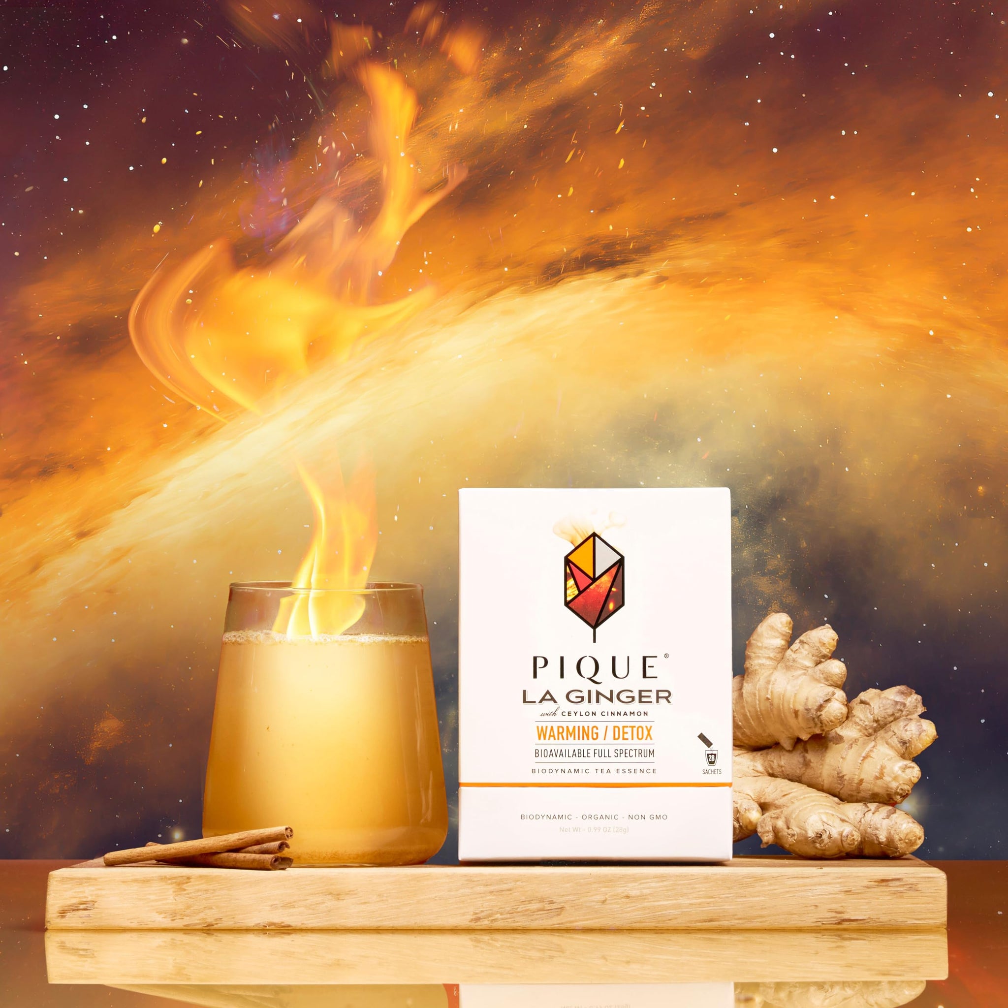 Pique La Ginger - Supports Healthy Immunity, the Natural Inflammatory Response, and Natural Detox Pathways - 28ct Single Serve Sticks (Pack of 1)