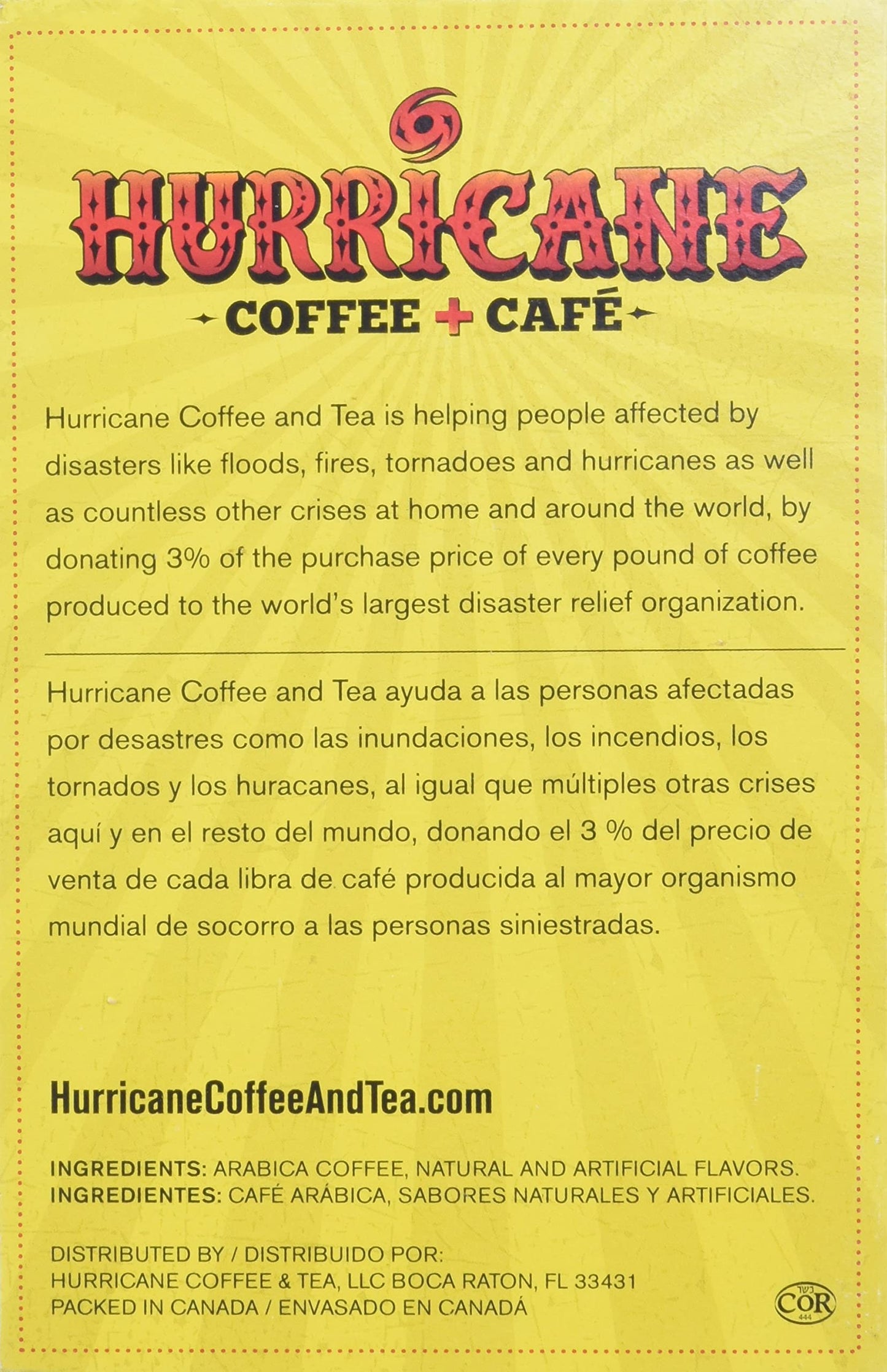 Hurricane Coffee & Tea Coconut Fudge Typhoon Single Cup Coffee for Keurig K Cup Brewers, 24Count