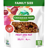 Cascadian Farm Organic Granola, Fruit and Nut Cereal, Resealable Pouch, Family Size, 22 oz