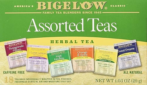 Bigelow Assorted Herb Tea 6 Varieties 18 Bags (Pack of 2)