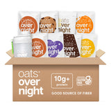 Oats Overnight Vegan Variety Pack - High Protein, High Fiber Breakfast Protein Shake - Gluten Free Oatmeal, Non GMO Protein Oatmeal - Banana Bread
