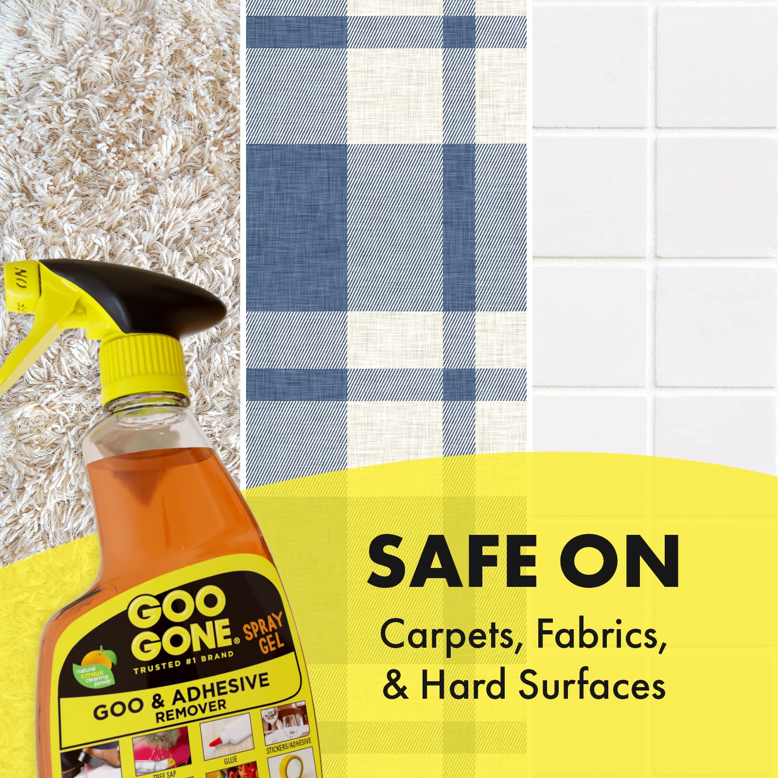 Goo Gone Original Spray Gel Adhesive, Sticker Remover - Works on Ink, Sap, Tar, Decals, Bumper Stickers and more - 12 Oz, 2 Pack
