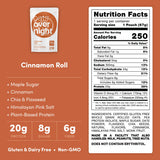 Oats Overnight Cinnamon Roll - Vegan Overnight Oats with 20g Protein, High Fiber Breakfast Protein Shake - Gluten Free Oatmeal, Non GMO High Protein