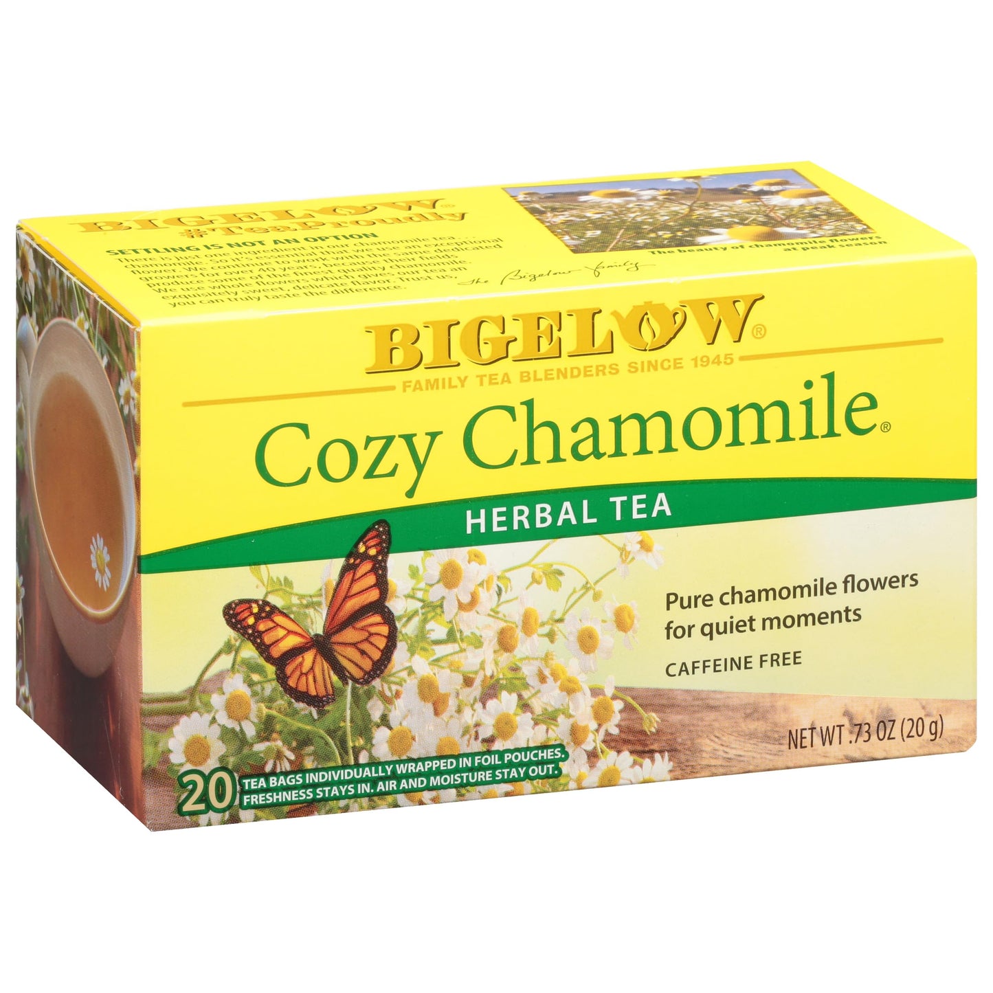 Bigelow Cozy Chamomile Herbal Tea Bags, 20 ct