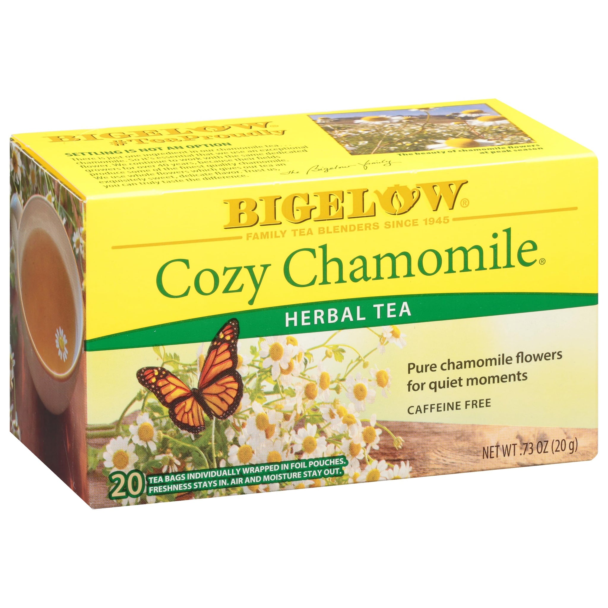 Bigelow Cozy Chamomile Herbal Tea Bags, 20 ct