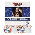 Rojo Elephant Washington’s Original Low-Acid Compatible Replacement for K-Cup Pods, Medium Roast, Premium Coffee, USDA Organic, 12g per Capsule, 18