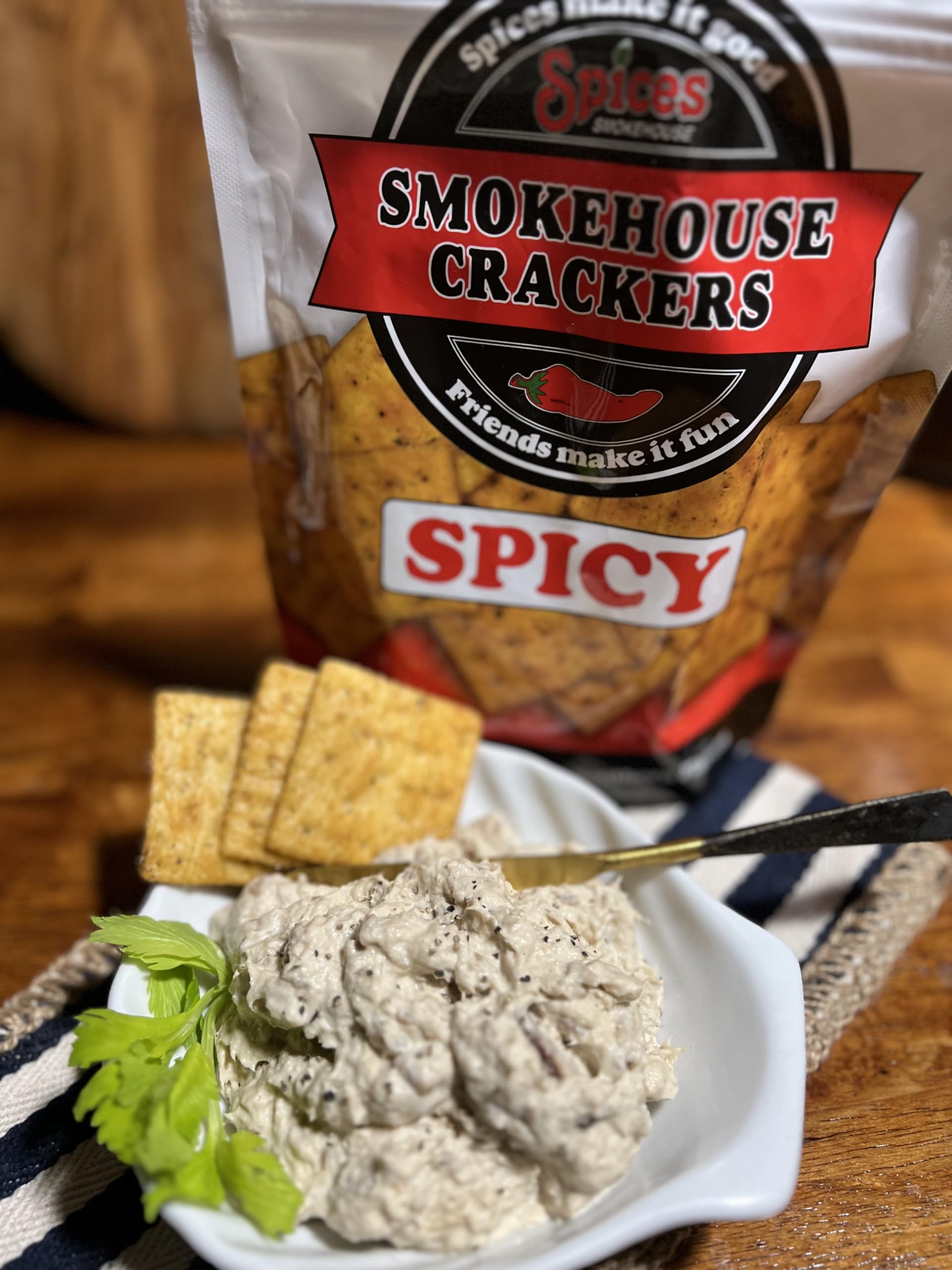Smokehouse Crackers, Spicy Snack Crackers, 3-7 oz bags (3 Pack)