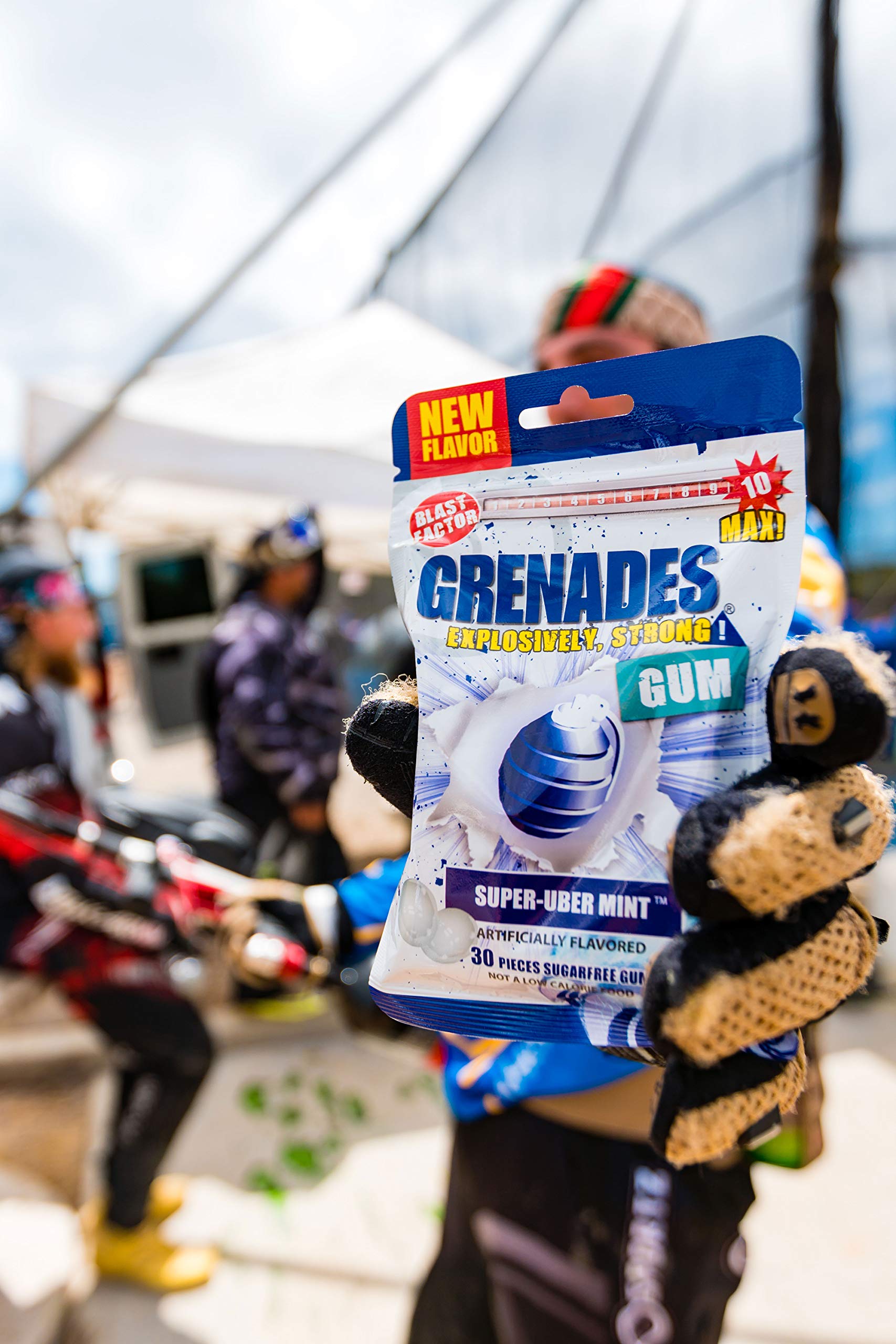 Grenades Gum 10-PACK BUILD-YOUR-OWN BUNDLE-Explosively Strong Mint Sugar-Free Chewing Gum- 9 Flavors to Choose From- Up to 300 pcs