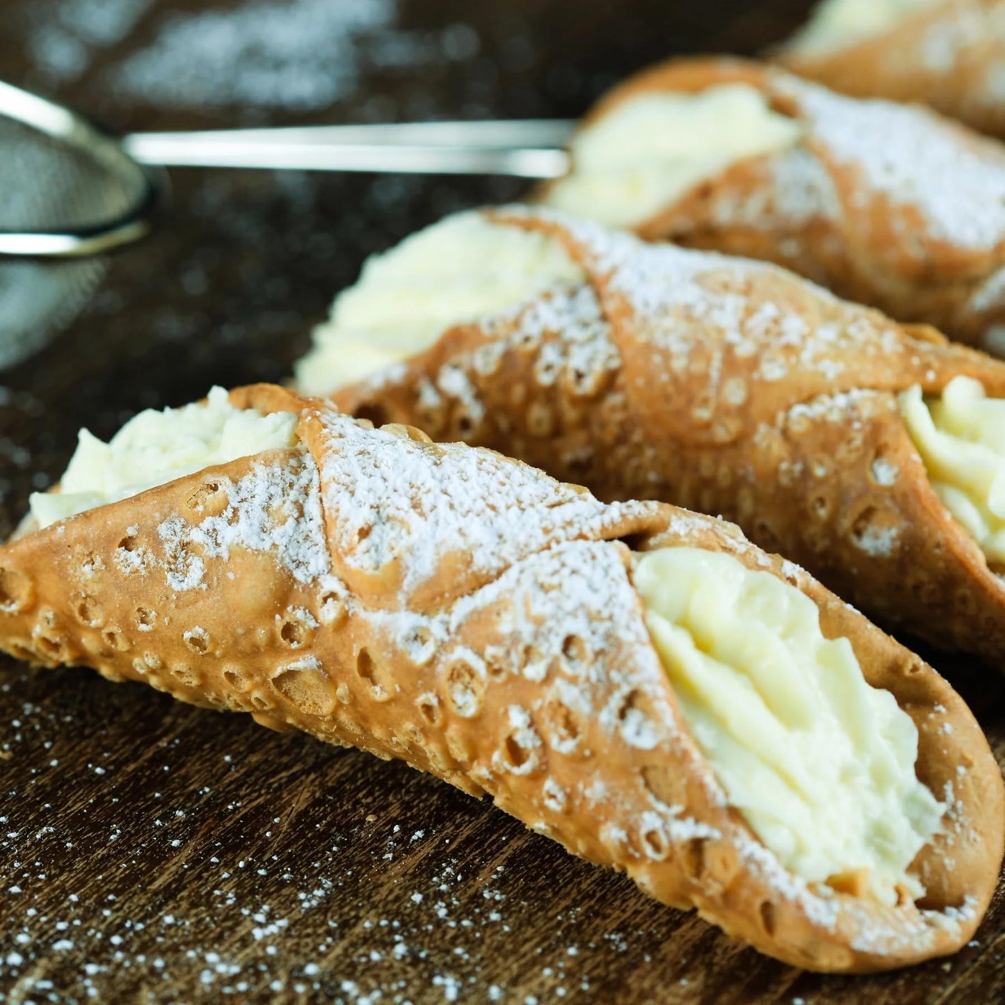 Brooklyn-Style Mini Cannoli DIY Kit - 36 Mini Cannoli Shells, Sweet Ricotta & Chocolate Chip Cannoli Cream, Powdered Sugar - Handcrafted by Chef