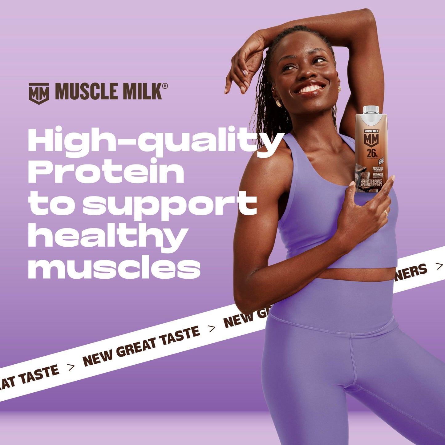Muscle Milk Pro High Protein Shake, Chocolate, 14 fl oz Bottle, Ultra-Filtered Milk, 42g High Quality Protein, 4g Sugar, 250 Calories, No Artificial