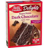 Betty Crocker Delights Super Moist Dark Chocolate Cake Mix, 13.25 oz.