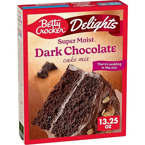 Betty Crocker Delights Super Moist Dark Chocolate Cake Mix, 13.25 oz.