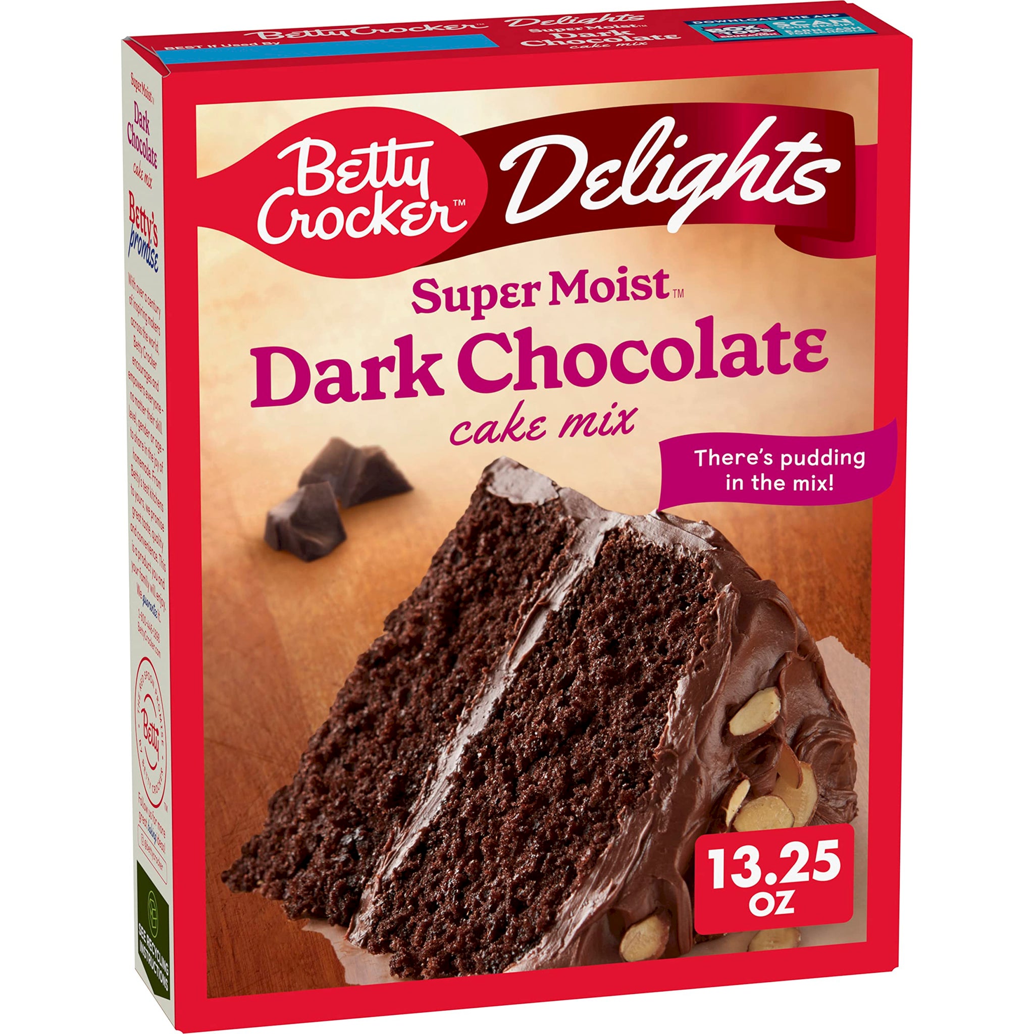 Betty Crocker Delights Super Moist Dark Chocolate Cake Mix, 13.25 oz.