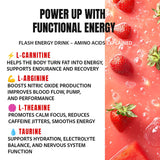 Flash Energy Drink | Elevate your Energy, Focus, and Performance | Natural | Non-GMO, Vegan, Gluten-Free Ingredients, Organic Green Tea, and Green