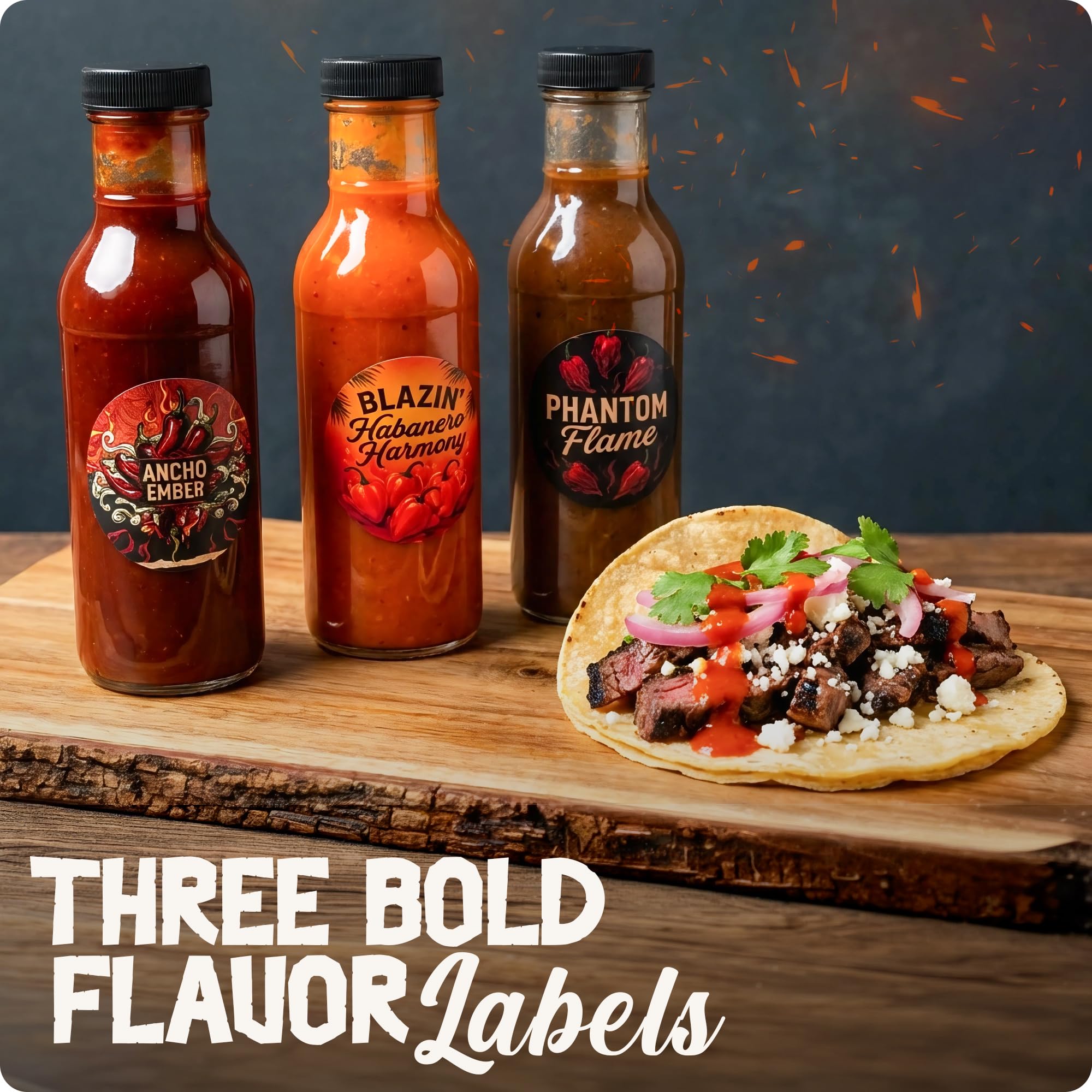 DIY Hot Sauce Kit Lab - Craft 3 Unique Chili Pepper Sauce Bottles Using Ghost Peppers, Chipotle, Ancho and Habanero - Everything includes to make 3