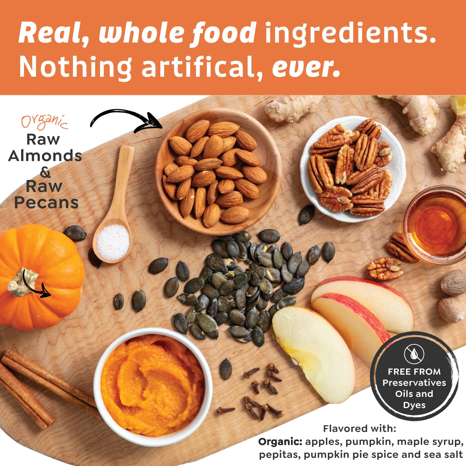 Witzi's Grain Free Granola, Pumpkin Spice, 5oz (Pack of 3), Made with Almonds, Pumpkin & Cinnamon, Vegan, Keto, Gluten Free, Healthy Snack