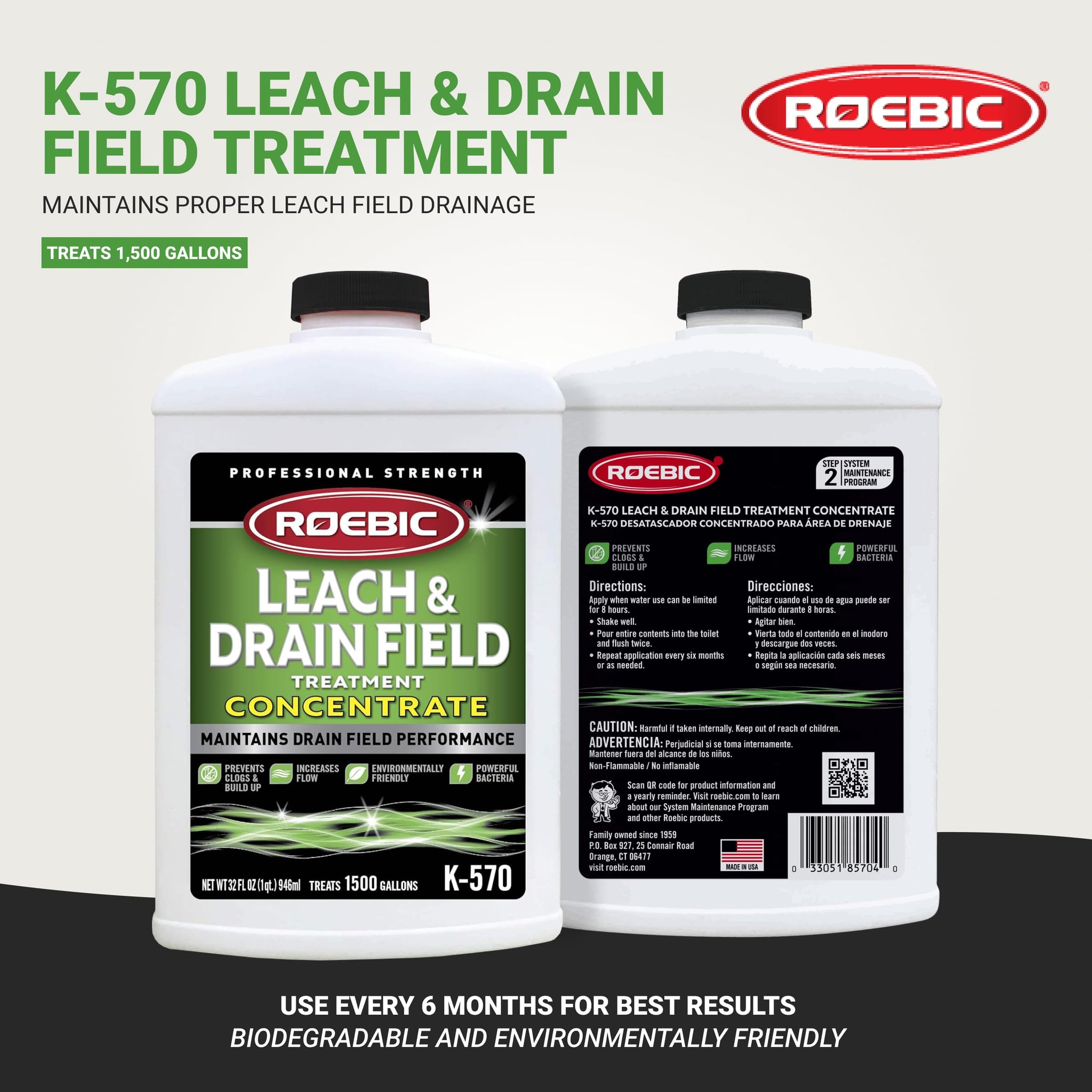 Roebic K-570-Q 32-Ounce Leach And Drain Field Opener Concentrate