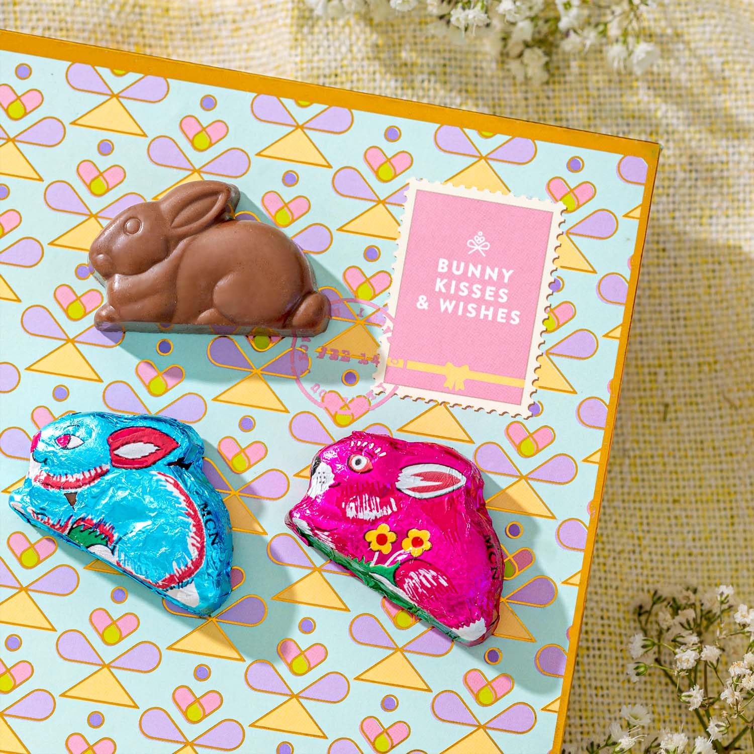Easter Gift, Chocolate Card Gift Box, 6 Individually Wrapped Chocolates, Food Sweets Candy Gift Greeting, Holiday Present for Men, Women, Children