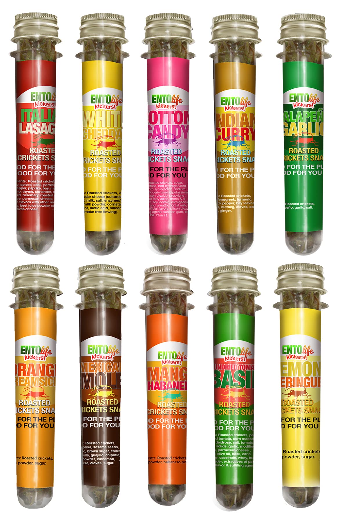 Mini-Kickers - Roasted Crickets (Full Set of 10)