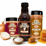 Big Poppa’s Pork BBQ Bundle Flavor System - Pork Injection, Sweet Rub and Classic BBQ Sauce Kit for Ribs, Pork Butt and Brisket - Balanced