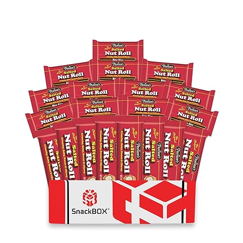 Pearson's Salted Nut Roll Gift Box for Fathers Day - 8 Regular and 12 Bite Size Variety