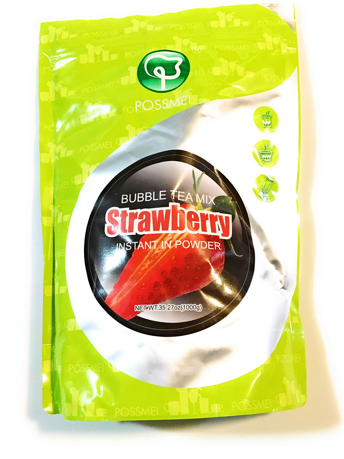 Possmei Bubble Tea Mix Strawberry Instant In Powder 35.27 Oz