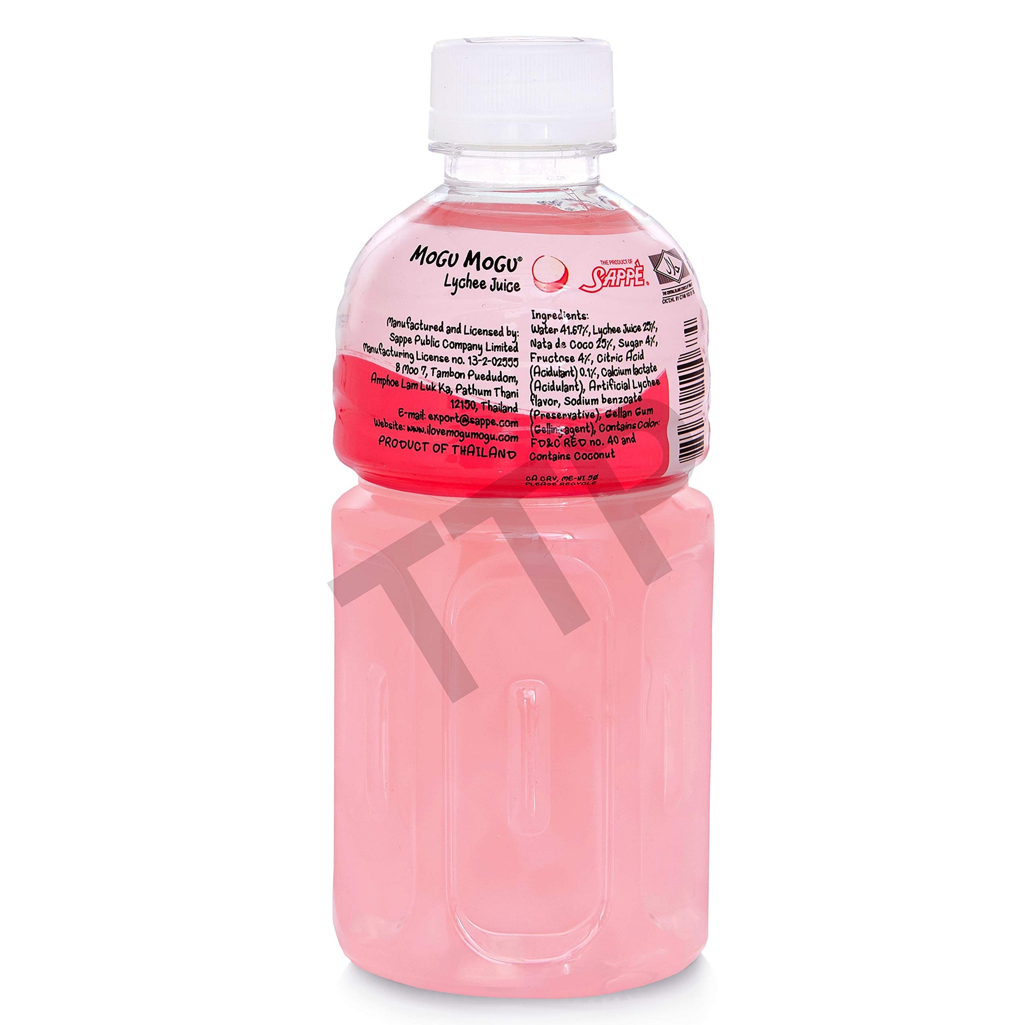 Mogu Mogu Fruit Juice with Nata De Coco, 10.82 oz (Pack of 24) (Lychee)