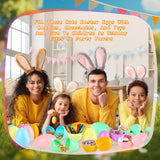 Barblog 18 Pcs 5 Inch/ 6 Inch Plastic Easter Eggs Fillable Assorted Macarons Eggs Large Empty Egg for Easter Filling Treats, Gift Baskets (Macarons? 6