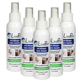 LivePure Anti-Allergen 3 OZ Fabric Spray for Household Surfaces. Plant-Based Allergy Spray for Dust Mites and Pet Dander. Fragrance Free - 5 Pack
