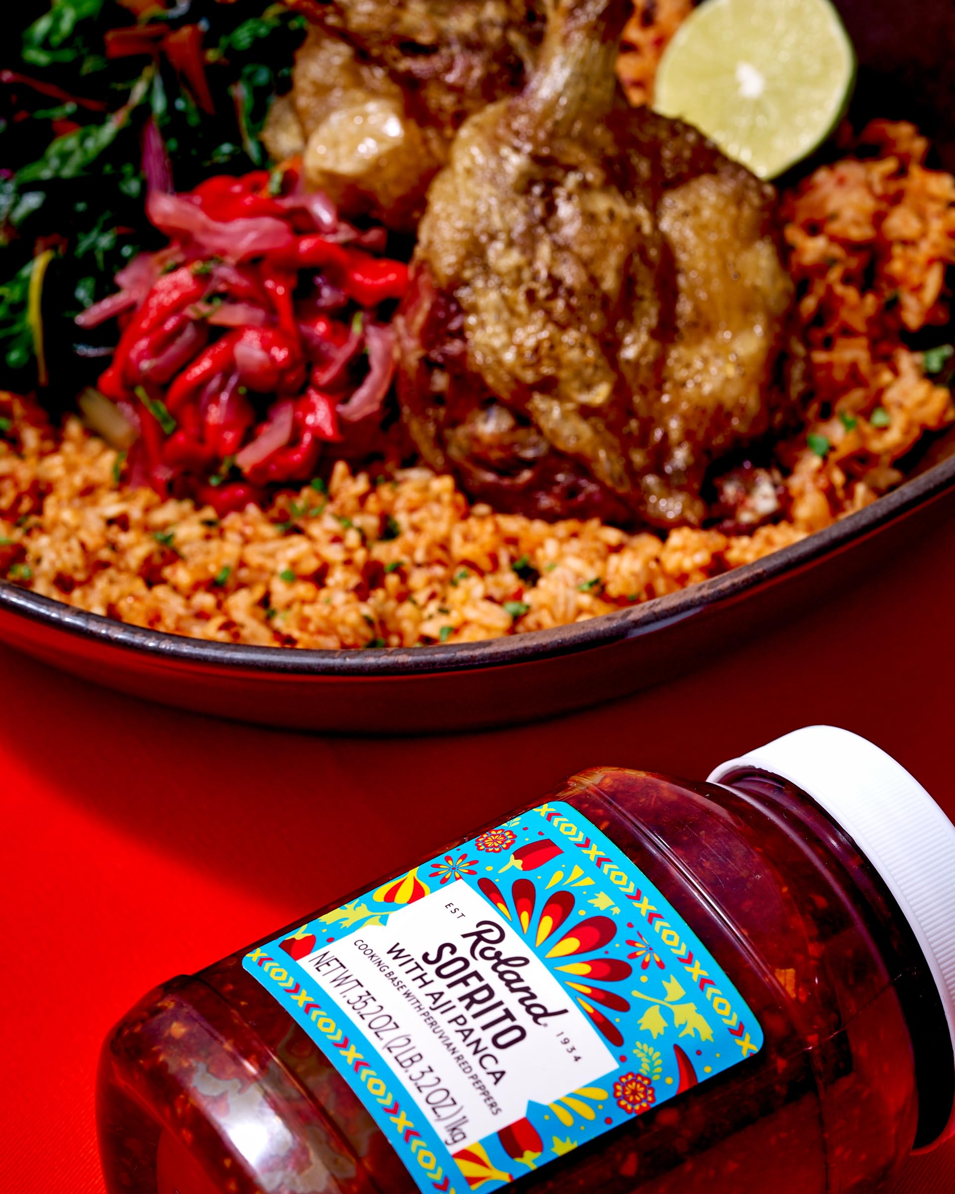Roland Foods Sofrito with Aji Panca, Specialty Imported Food, 35.2 Ounce Jar, Pack of 1