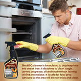 Parker & Bailey Grill Cleaner and Degreaser - BBQ Grill Cleaner Degreaser Cleaner Heavy Duty Countertop Cleaner Stainless Steel Cleaner Glazed Tile