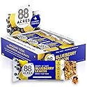 88 Acres Granola Bars, Blueberry Lemon, 12 Count, School Safe, Allergen Free Seed & Oat Snack Bar, Gluten & Nut Free, Vegan, Non-GMO & Kosher
