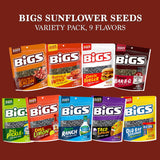 Bigs Sunflower Seeds Variety Pack Care Package Gift Basket, 9 x 5.35oz Packs of Flavored Sunflower Seeds by Rebel Smuggling Galactic Emporium